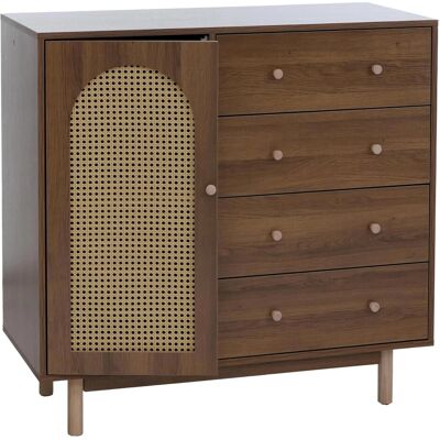 MCW Kommode P52 Poly-Rattan MDF Melamin 95x100x40cm Braun MCW Kommode P52 Poly-Rattan MDF Melamin 95x100x40cm Braun