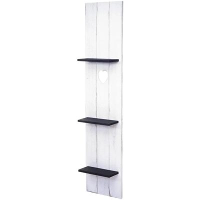 MCW Wandregal C92 150x33x13.5cm Weiß/Dunkelgrau Shabby MCW Wandregal C92 150x33x13.5cm Weiß/Dunkelgrau Shabby