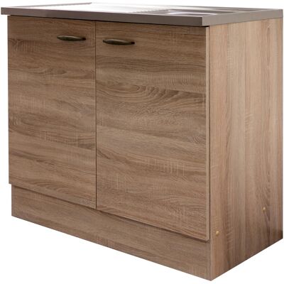 FlexWell Flex-Well Classic Küchen-Spülenunterschrank 100 cm Oslo Sonoma Eiche FlexWell Flex-Well Classic Küchen-Spülenunterschrank 100 cm Oslo Sonoma Eiche