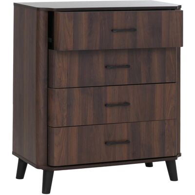 MCW Kommode P42 4 Schubladen MDF 92x80x40cm Walnuss-Optik MCW Kommode P42 4 Schubladen MDF 92x80x40cm Walnuss-Optik