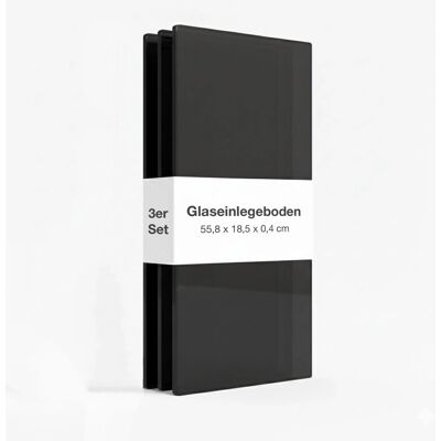 KMöbel K-Möbel Glasboden-Erweiterungsset Schwarz für Hängevitrine 3er Set ESG-Glas ca 55,8 x 18,6 cm inkl. Bodenträger KMöbel K-Möbel Glasboden-Erweiterungsset Schwarz für Hängevitrine 3er Set ESG-Glas ca 55,8 x 18,6 cm inkl. Bodenträger