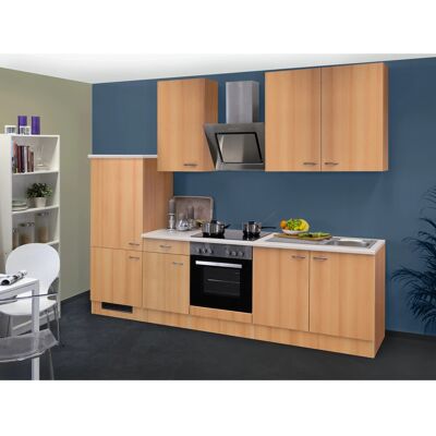 FlexWell Classic Flex-Well Classic Küchenzeile Nano 270 cm Buche Nachbildung FlexWell Classic Flex-Well Classic Küchenzeile Nano 270 cm Buche Nachbildung