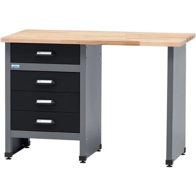 Küpper Werkbank 4 Schubladen & 1 Sitzraum 84 x 120 x 60 cm Schwarz-Hellgrau Küpper Werkbank 4 Schubladen & 1 Sitzraum 84 x 120 x 60 cm Schwarz-Hellgrau