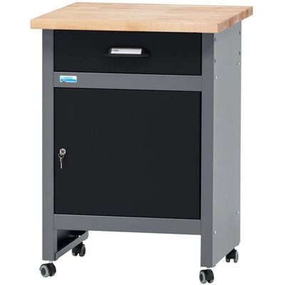 Küpper Werkbank Eintürig 1 Schublade & Rollen 84 x 60 x 60 cm Schwarz-Grau Küpper Werkbank Eintürig 1 Schublade & Rollen 84 x 60 x 60 cm Schwarz-Grau
