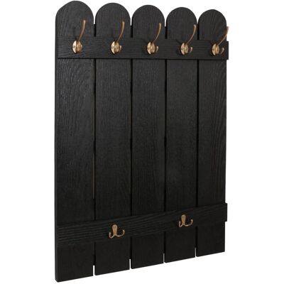 MCW Wandgarderobe N95 Paulownia 7 Haken 86x60cm Schwarz MCW Wandgarderobe N95 Paulownia 7 Haken 86x60cm Schwarz