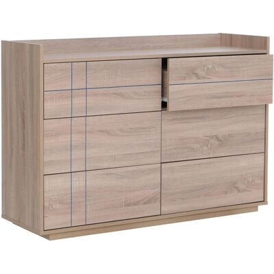 MCW Kommode P44 6 Schubladen Push-to-open MDF 83x120x40cm Sonoma-Eiche-Optik MCW Kommode P44 6 Schubladen Push-to-open MDF 83x120x40cm Sonoma-Eiche-Optik