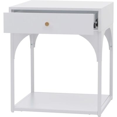 MCW Nachttisch O88 Schublade Metall 50x43x41cm Weiß MCW Nachttisch O88 Schublade Metall 50x43x41cm Weiß