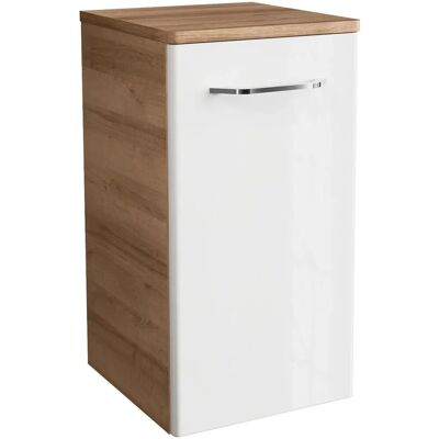 FACKELMANN Milano Wandmontierter Badschrank - Weiß & Eiche FACKELMANN Milano Wandmontierter Badschrank - Weiß & Eiche