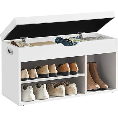 Songmics Schuhbank Custos mit Kissen 3 Fächer Weiß Songmics Schuhbank Custos mit Kissen 3 Fächer Weiß