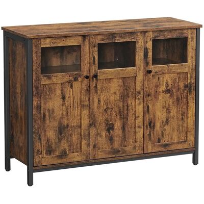 VASAGLE - Mehrzweckschrank, Credenza, Glastürschrank für Esszimmer Wohnzimmer Flur Küche - Schrank VASAGLE - Mehrzweckschrank, Credenza, Glastürschrank für Esszimmer Wohnzimmer Flur Küche - Schrank