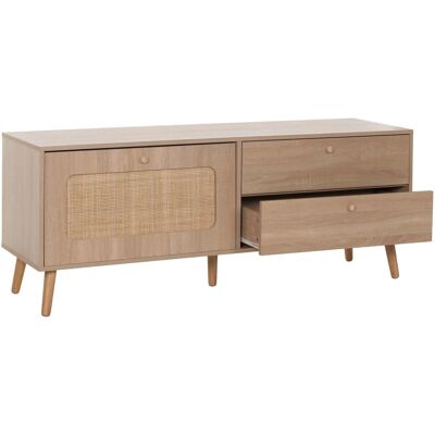 MCW TV-Rack M38 Kubu Rattan Holz 56x140x41cm Eiche-Optik MCW TV-Rack M38 Kubu Rattan Holz 56x140x41cm Eiche-Optik