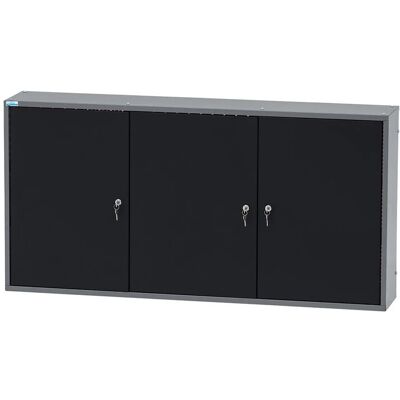 Küpper Hängeschrank 3-Türig mit 4 Fachböden 60 x 120 x 20 cm Schwarz-Hellgrau Küpper Hängeschrank 3-Türig mit 4 Fachböden 60 x 120 x 20 cm Schwarz-Hellgrau