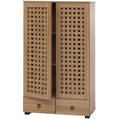 MCW Schrank N87 3D-Flecht-Design Soft-Close 138x80x36cm Braun MCW Schrank N87 3D-Flecht-Design Soft-Close 138x80x36cm Braun