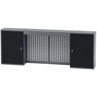 Küpper Hängeschrank 2-Türig mit Lichtblende 60 x 160 x 20 cm Schwarz-Hellgrau Küpper Hängeschrank 2-Türig mit Lichtblende 60 x 160 x 20 cm Schwarz-Hellgrau