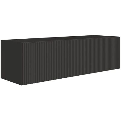 Selsey TV-Hängeboard Veldio mit Lamellenfront 100 cm Schwarz Selsey TV-Hängeboard Veldio mit Lamellenfront 100 cm Schwarz