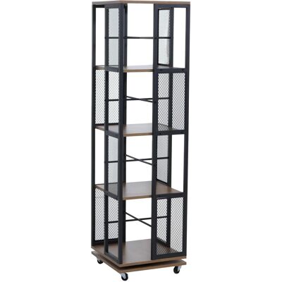 MCW Bücherregal P13 Rollen Drehbar Metall Industrial Melamin 147x40x40cm Braun MCW Bücherregal P13 Rollen Drehbar Metall Industrial Melamin 147x40x40cm Braun