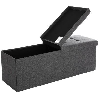 Songmics Sitzbank mit Stauraum 38 cm x 110 cm x 38 cm Dunkelgrau Songmics Sitzbank mit Stauraum 38 cm x 110 cm x 38 cm Dunkelgrau