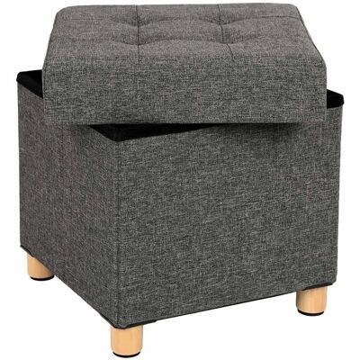 Songmics Sitzhocker mit Stauraum 38 cm x 38 cm x 40 cm Grau Songmics Sitzhocker mit Stauraum 38 cm x 38 cm x 40 cm Grau
