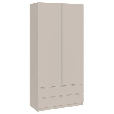 Selsey Kleiderschrank Bemmi mit Zwei Schubladen 100 cm Kaschmirgrau Selsey Kleiderschrank Bemmi mit Zwei Schubladen 100 cm Kaschmirgrau