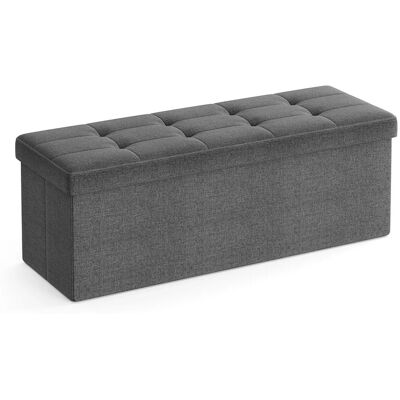 Songmics Polsterbank mit Stauraum 38 cm x 110 cm x 38 cm Grau Songmics Polsterbank mit Stauraum 38 cm x 110 cm x 38 cm Grau