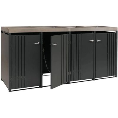 MCW Mülltonnenverkleidung O67 Anthrazit 125x260x84cm MCW Mülltonnenverkleidung O67 Anthrazit 125x260x84cm