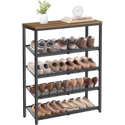 Songmics Schuhregal Darek 5 Ebenen Braun-Schwarz Songmics Schuhregal Darek 5 Ebenen Braun-Schwarz