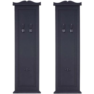 MCW Wandgarderobe H33 2er-Set Dunkelgrau Lackiert MCW Wandgarderobe H33 2er-Set Dunkelgrau Lackiert