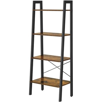 Songmics Leiterregal Barnet 4 Ablagen Industrie-Design Braun-Schwarz Songmics Leiterregal Barnet 4 Ablagen Industrie-Design Braun-Schwarz