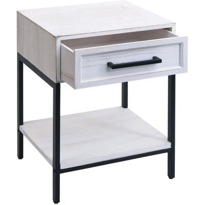 MCW Nachttisch N91 Shabby-Look Paulownia Holz 59x43x36cm Weiß MCW Nachttisch N91 Shabby-Look Paulownia Holz 59x43x36cm Weiß