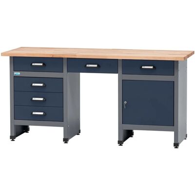 Küpper Werkbank Eintürig 6 Schubladen Sitzraum 84 x 170 x 60 cm Dunkelblau Küpper Werkbank Eintürig 6 Schubladen Sitzraum 84 x 170 x 60 cm Dunkelblau
