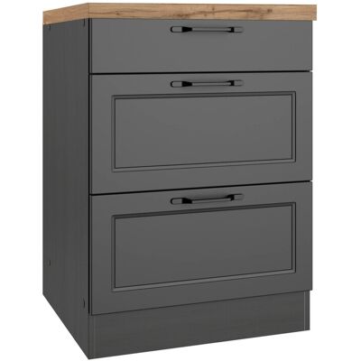 Held Möbel Held Küchen Unterschrank Kempten 60 cm Grau/Graphit 2 Türen Held Möbel Held Küchen Unterschrank Kempten 60 cm Grau/Graphit 2 Türen