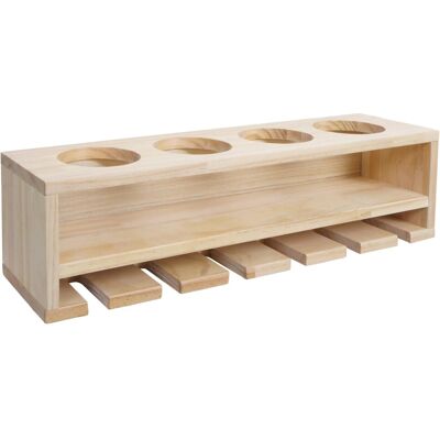 MCW Weinregal P21 Für 4 Flaschen/6 Gläser Holz 12x48x12cm Natur MCW Weinregal P21 Für 4 Flaschen/6 Gläser Holz 12x48x12cm Natur
