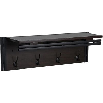 MCW Wandgarderobe A27 4 Haken 3D-Struktur Dunkelbraun MCW Wandgarderobe A27 4 Haken 3D-Struktur Dunkelbraun