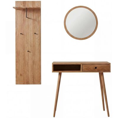 MCW MCA Garderobenset P55 Massiv-Holz Ablagefläche Schublade Haken Eiche MCW MCA Garderobenset P55 Massiv-Holz Ablagefläche Schublade Haken Eiche