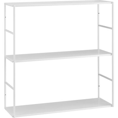 Hängeregal aus Metall 60 cm x 60 cm x 20 cm Weiss matt Hängeregal aus Metall 60 cm x 60 cm x 20 cm Weiss matt