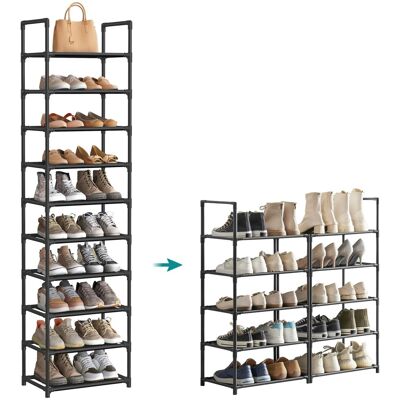 Songmics Schuhregal Rylan 10 Ebenen Schwarz Songmics Schuhregal Rylan 10 Ebenen Schwarz