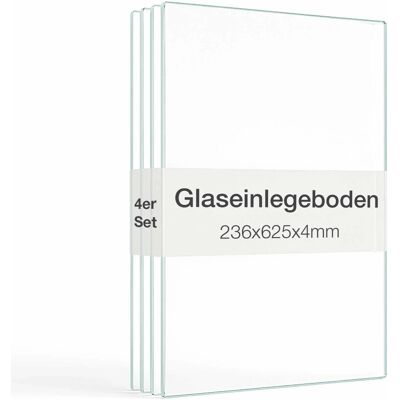 KMöbel K-Möbel Glasboden-Erweiterungsset für 2-Türige Standvitrine 4er Set ESG-Glas 62,7 x 23,7 cm inkl. Bodenträger KMöbel K-Möbel Glasboden-Erweiterungsset für 2-Türige Standvitrine 4er Set ESG-Glas 62,7 x 23,7 cm inkl. Bodenträger
