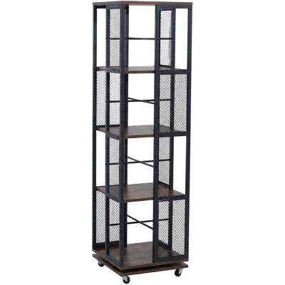 MCW Bücherregal P13 Rollen Drehbar Metall Industrial Melamin 147x40x40cm Dunkelbraun MCW Bücherregal P13 Rollen Drehbar Metall Industrial Melamin 147x40x40cm Dunkelbraun