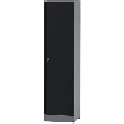 Küpper Hochschrank Eintürig mit 4 Fachböden 180 x 45,5 x 45 cm Schwarz-Hellgrau Küpper Hochschrank Eintürig mit 4 Fachböden 180 x 45,5 x 45 cm Schwarz-Hellgrau