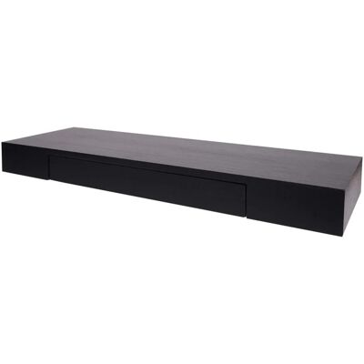 MCW Wandregal H37 Schublade 8x80x25cm Schwarz MCW Wandregal H37 Schublade 8x80x25cm Schwarz