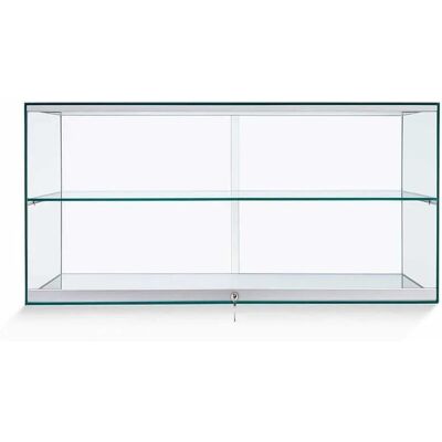 KMöbel K-Möbel handgefertigte Kunstvitrine Glas 100x47x36 cm Made in Germany mit Schiebetür, Schloss & Glasboden KMöbel K-Möbel handgefertigte Kunstvitrine Glas 100x47x36 cm Made in Germany mit Schiebetür, Schloss & Glasboden