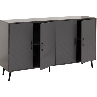 MCW Sideboard N89 Fischgrätenmuster Melamin Holz 88x150x40cm Marmor-Optik Grau MCW Sideboard N89 Fischgrätenmuster Melamin Holz 88x150x40cm Marmor-Optik Grau