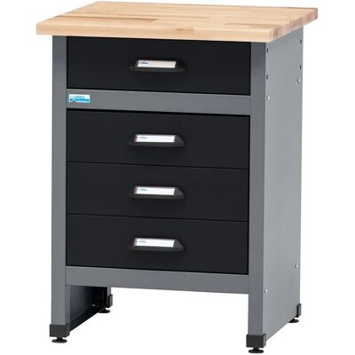 Küpper Werkbank mit 4 Schubladen 84 x 60 x 60 cm Schwarz-Hellgrau Küpper Werkbank mit 4 Schubladen 84 x 60 x 60 cm Schwarz-Hellgrau