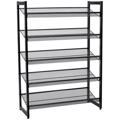SONGMICS Schwarzes Schuhregal 74x30x104cm - Schuhorganizer SONGMICS Schwarzes Schuhregal 74x30x104cm - Schuhorganizer