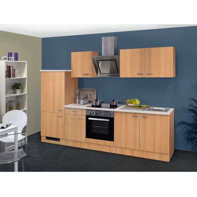 FlexWell Classic Flex-Well Classic Küchenzeile Nano 270 cm Buche Nachbildung FlexWell Classic Flex-Well Classic Küchenzeile Nano 270 cm Buche Nachbildung