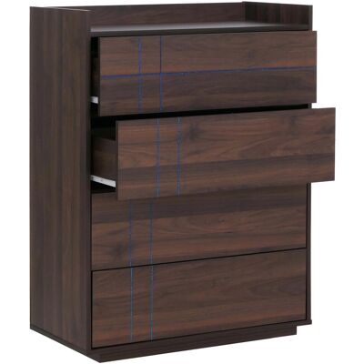 MCW Kommode P44 4 Schubladen Push-to-open MDF 107x80x40cm Walnuss-Optik MCW Kommode P44 4 Schubladen Push-to-open MDF 107x80x40cm Walnuss-Optik