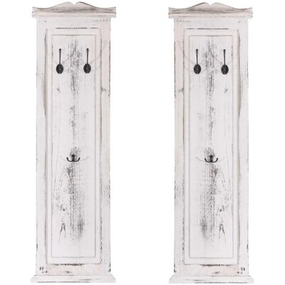MCW Wandgarderobe H33 2er-Set Weiß Shabby MCW Wandgarderobe H33 2er-Set Weiß Shabby