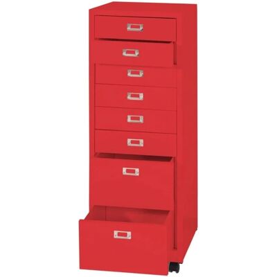 MCW Rollcontainer L49 Rot 8 Schubladen MCW Rollcontainer L49 Rot 8 Schubladen