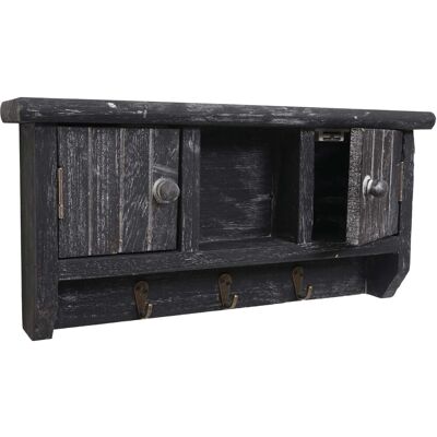 MCW Schlüsselbrett A48 mit Türen Massiv-Holz Shabby Grau MCW Schlüsselbrett A48 mit Türen Massiv-Holz Shabby Grau