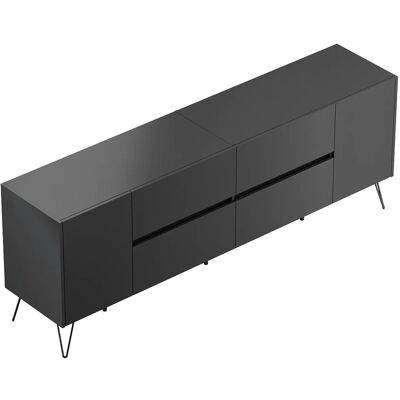 Posseik Sideboard Industrial J 4 Schubladen 2 Türen 200 cm Grafit Posseik Sideboard Industrial J 4 Schubladen 2 Türen 200 cm Grafit